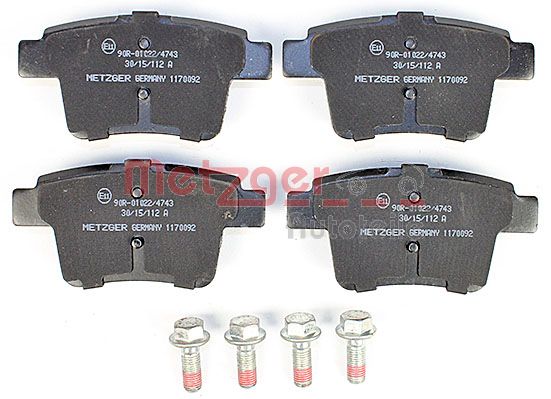 METZGER 1170092 Bremsbelagsatz, Scheibenbremse